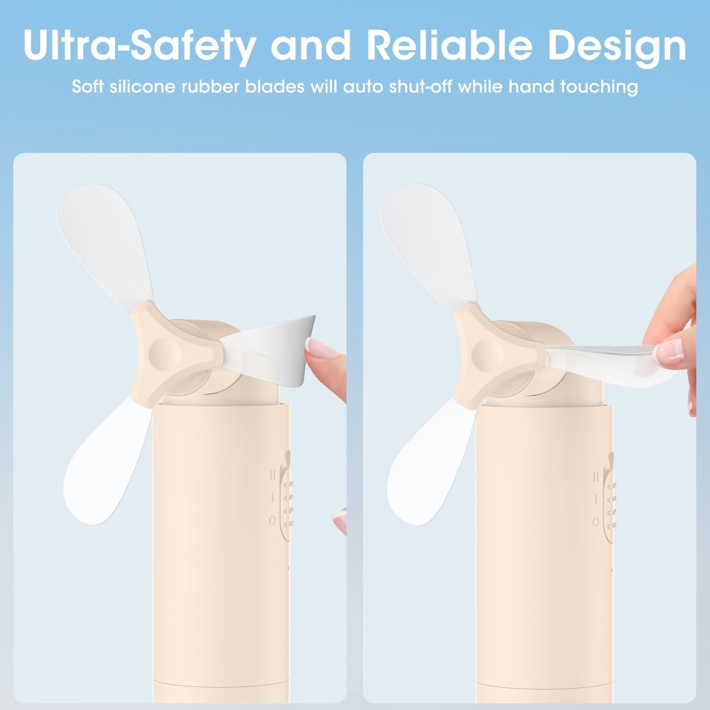 Handheld Mini Fan: Portable, rechargeable 3000mAh battery, 22+ hrs runtime, USB-powered, foldable, pocket-sized. Ideal gift for women, girls, men. Perfect for office, travel, outdoor use.